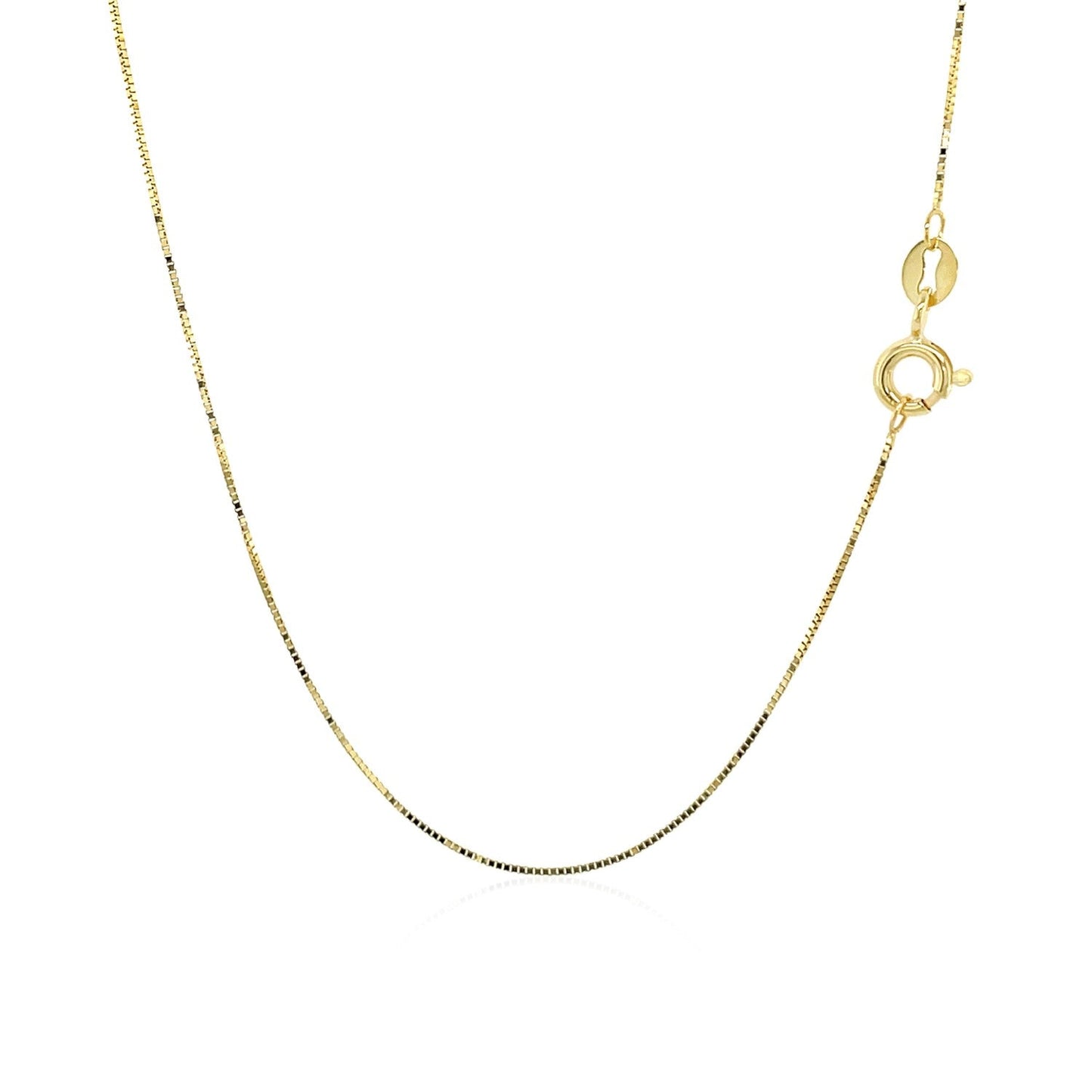 10K Yellow Gold Classic Box Chain 0.45Mm