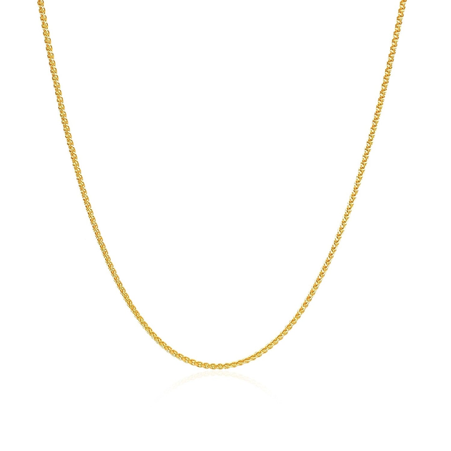 10K Yellow Gold Wheat Chain 1.0Mm
