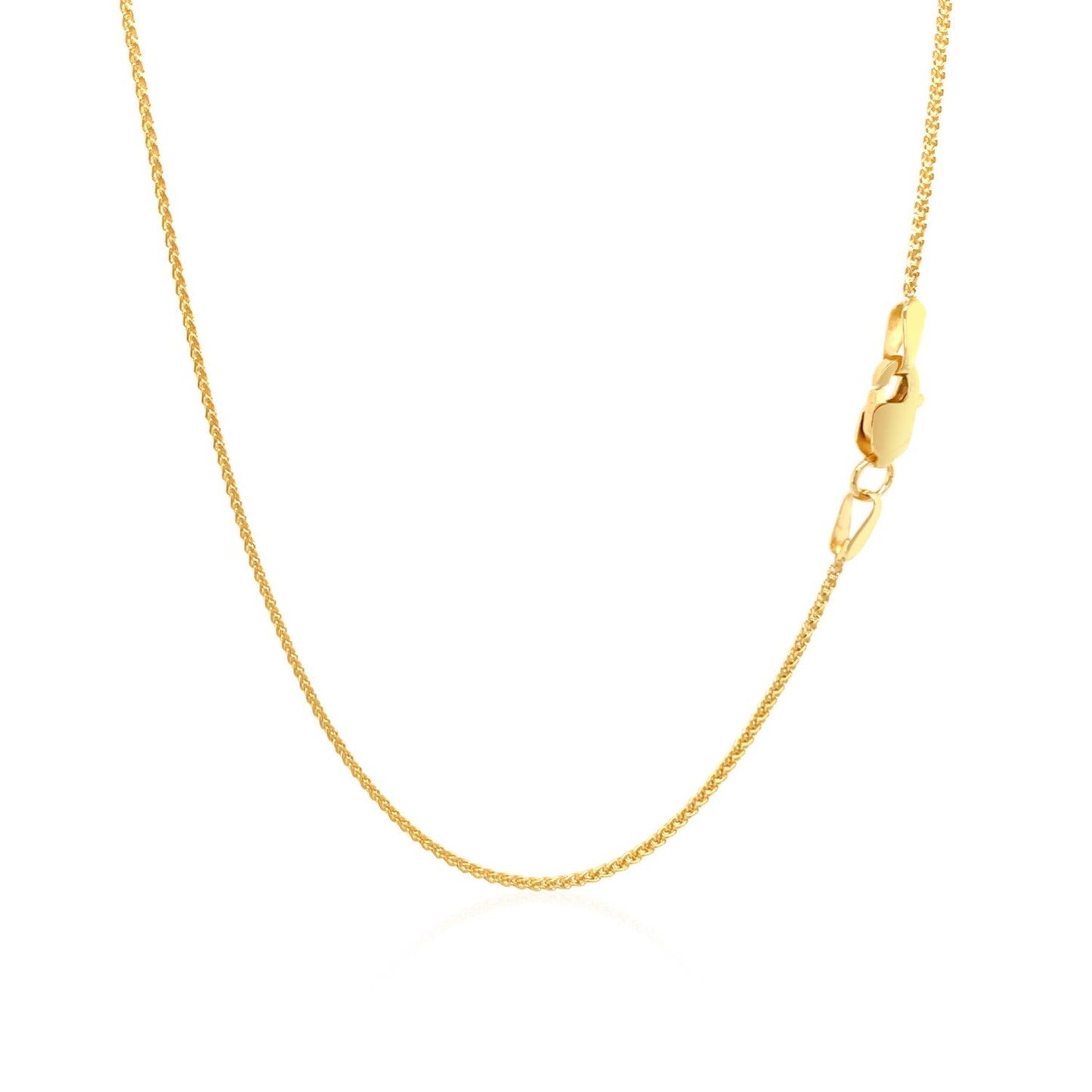 10K Yellow Gold Wheat Chain 1.0Mm
