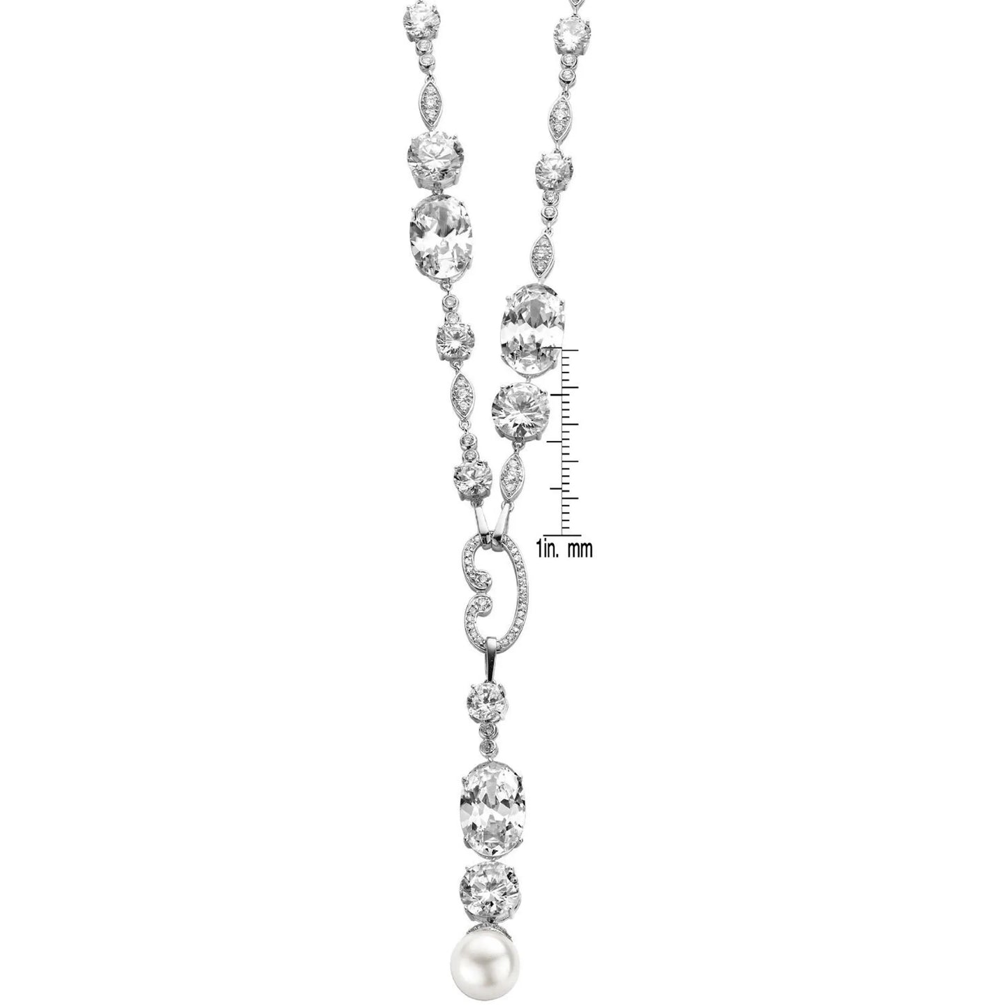 Collette Z Sterling Silver Cubic Zirconia Y Necklace