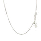 10K White Gold Adjustable Cable Chain 0.9Mm