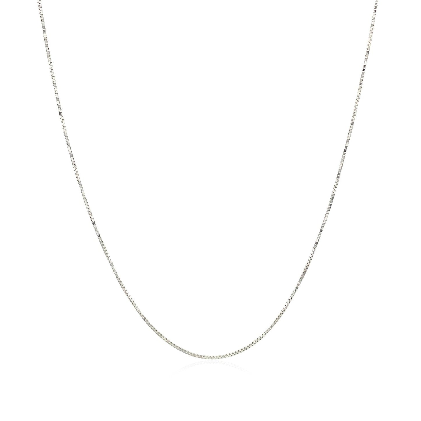 10K White Gold Classic Box Chain 0.45Mm
