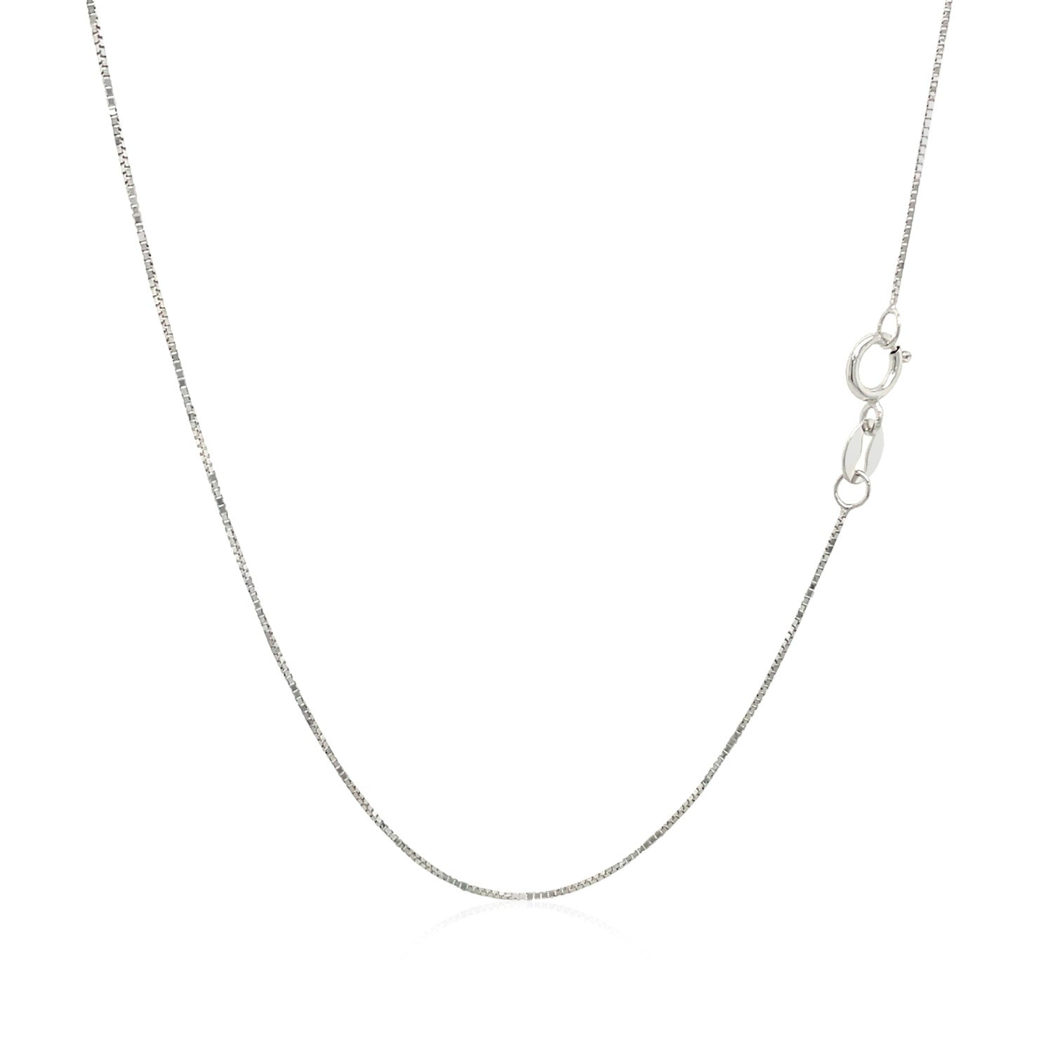 10K White Gold Classic Box Chain 0.45Mm