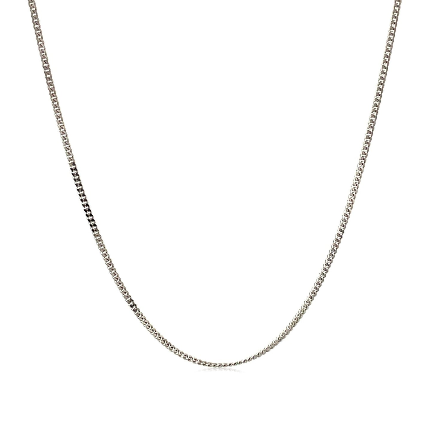 10K White Gold Gourmette Chain 1.0Mm