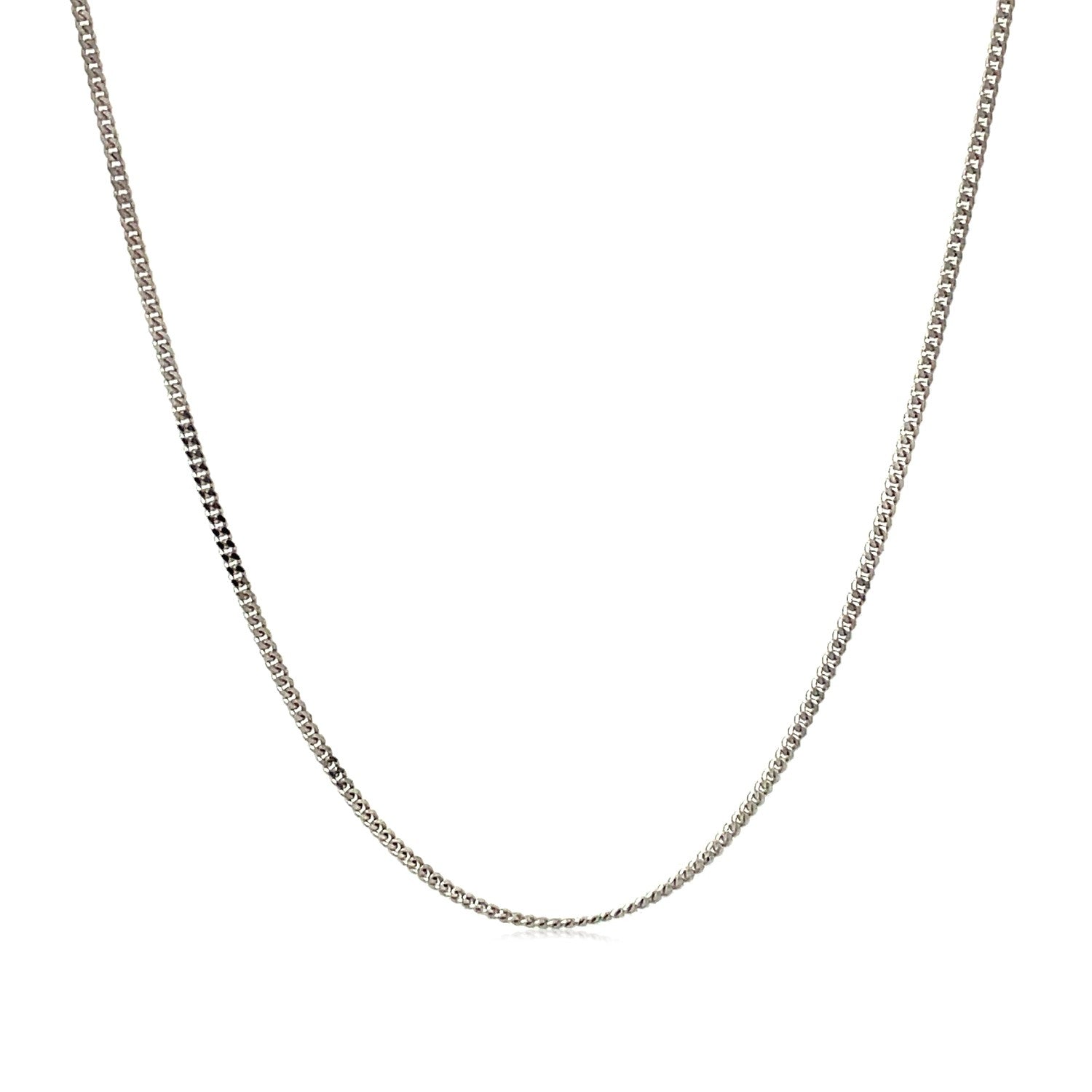 10K White Gold Gourmette Chain 1.0Mm