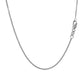 10K White Gold Gourmette Chain 1.0Mm