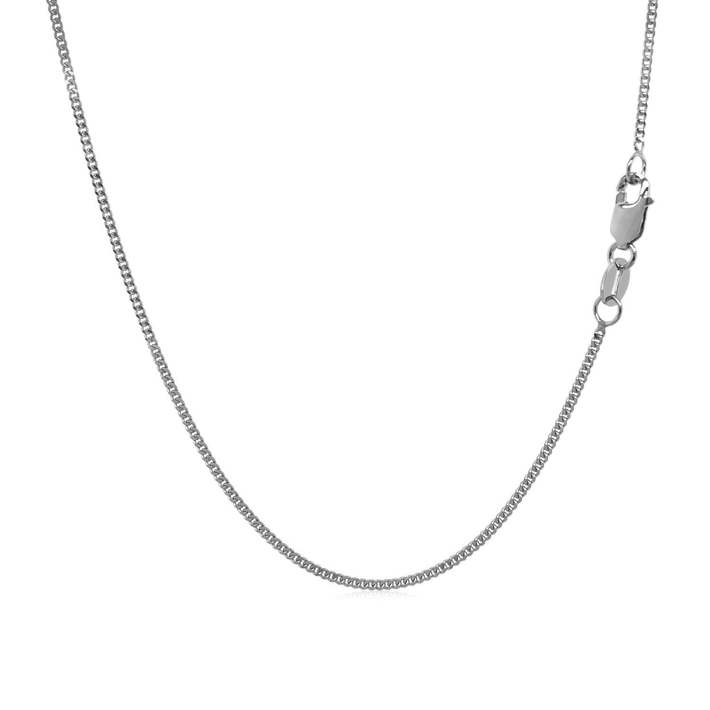 10K White Gold Gourmette Chain 1.0Mm