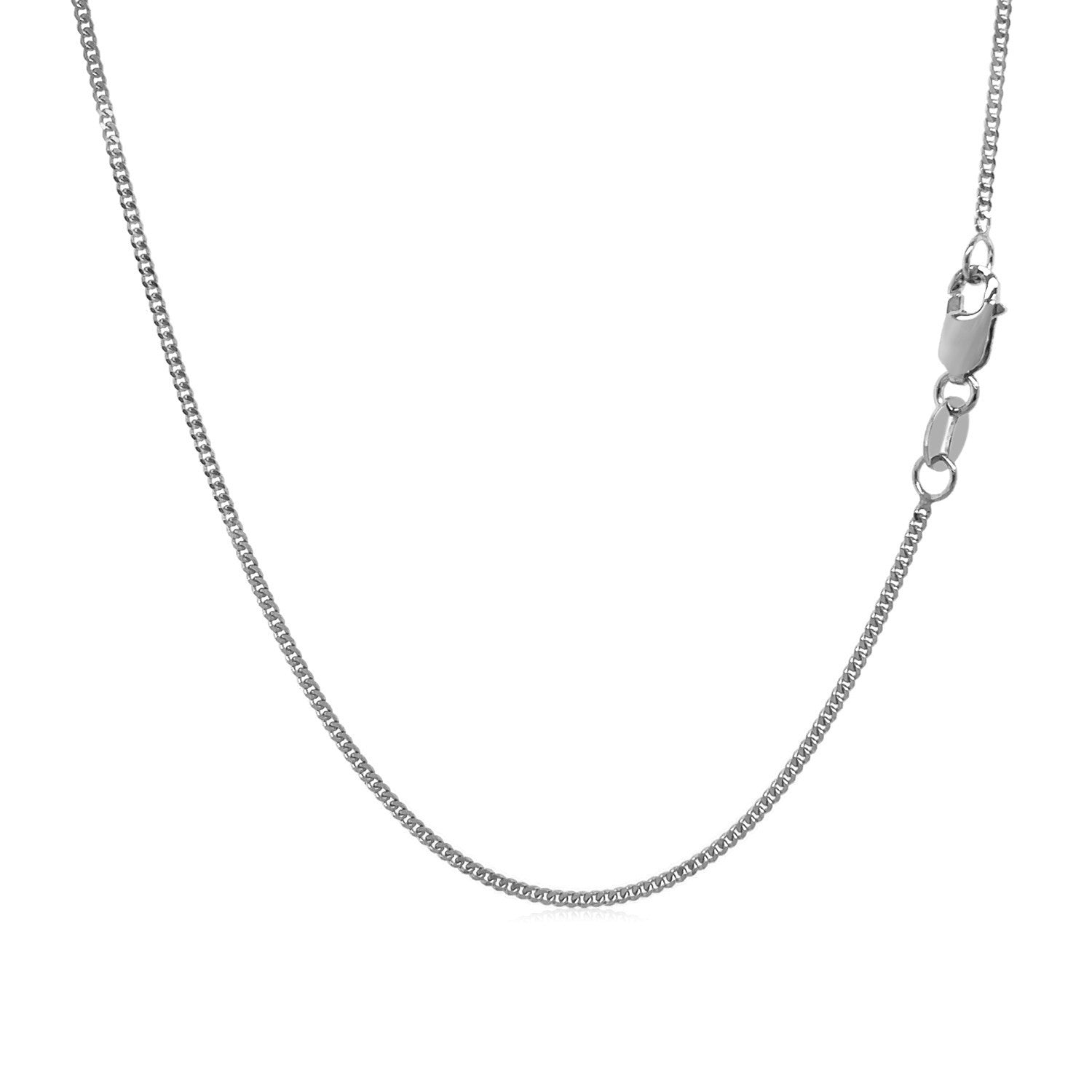 10K White Gold Gourmette Chain 1.0Mm