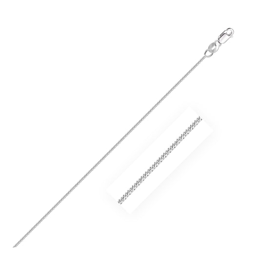10K White Gold Gourmette Chain 1.0Mm