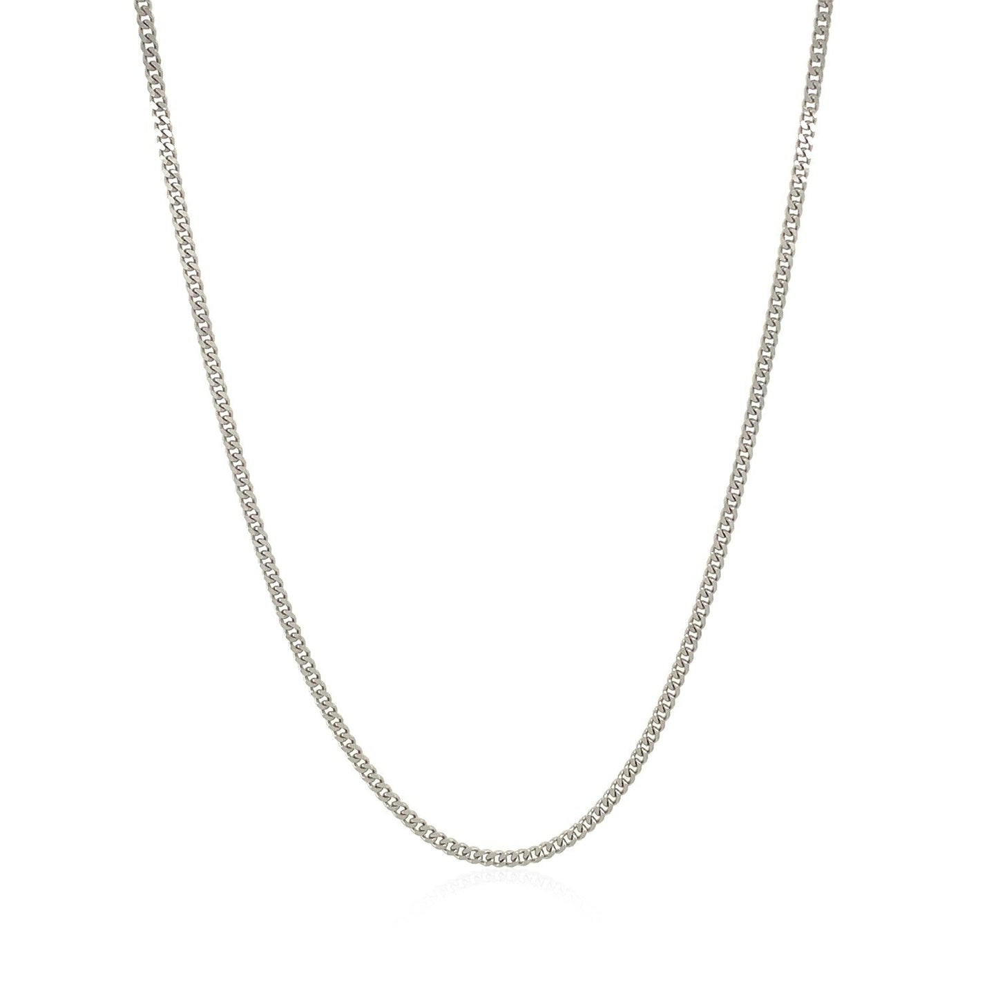 10K White Gold Gourmette Chain 1.5Mm
