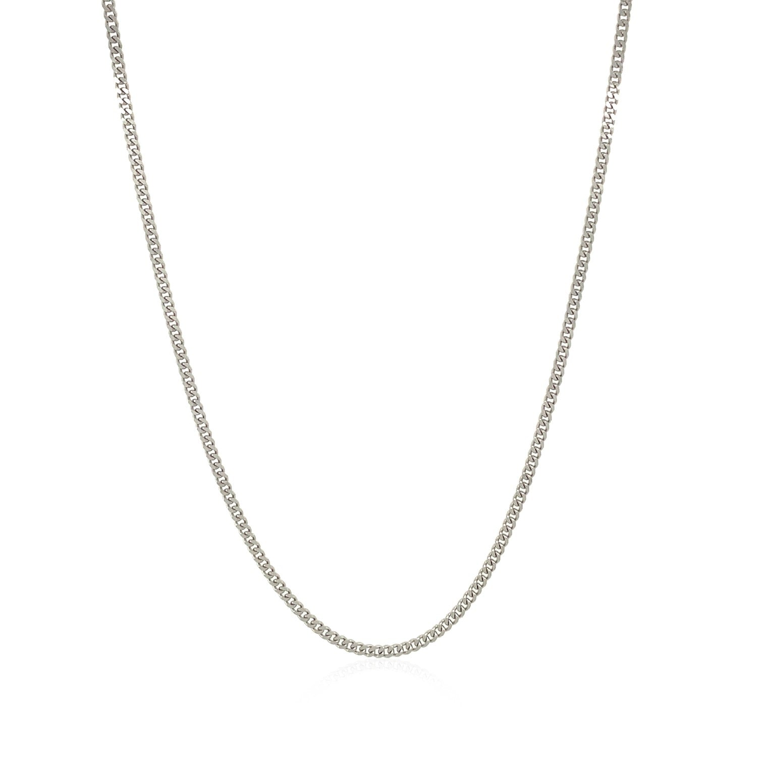 10K White Gold Gourmette Chain 1.5Mm