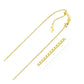 10K Yellow Gold Adjustable Box Chain 0.85Mm
