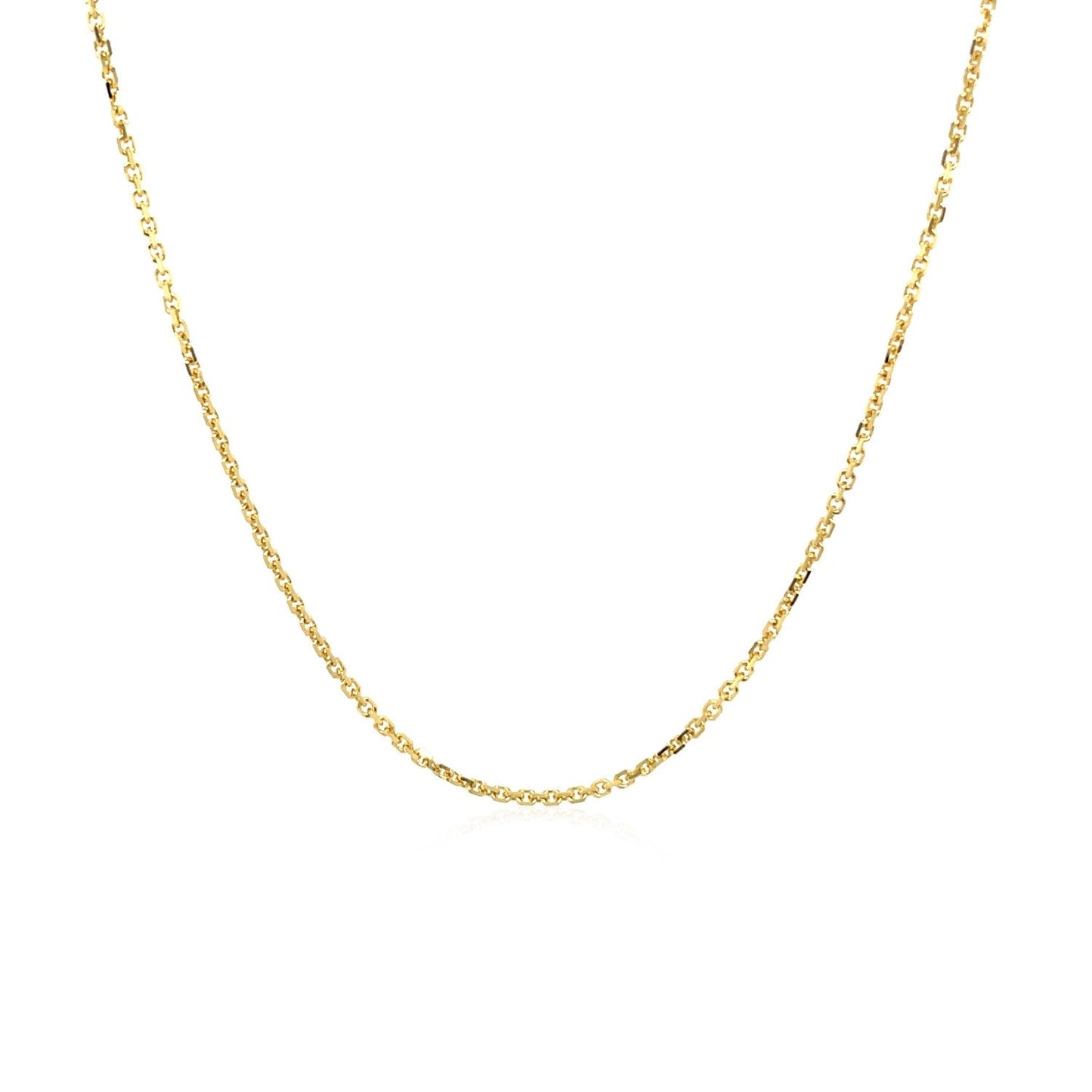 10K Yellow Gold Adjustable Cable Chain 0.9Mm