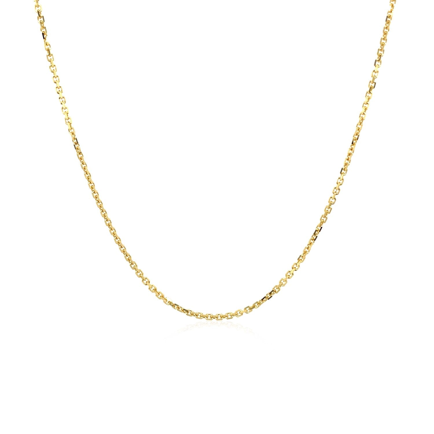 10K Yellow Gold Adjustable Cable Chain 0.9Mm