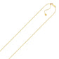 10K Yellow Gold Adjustable Cable Chain 0.9Mm