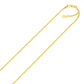 10K Yellow Gold Adjustable Sparkle Chain 1.5Mm