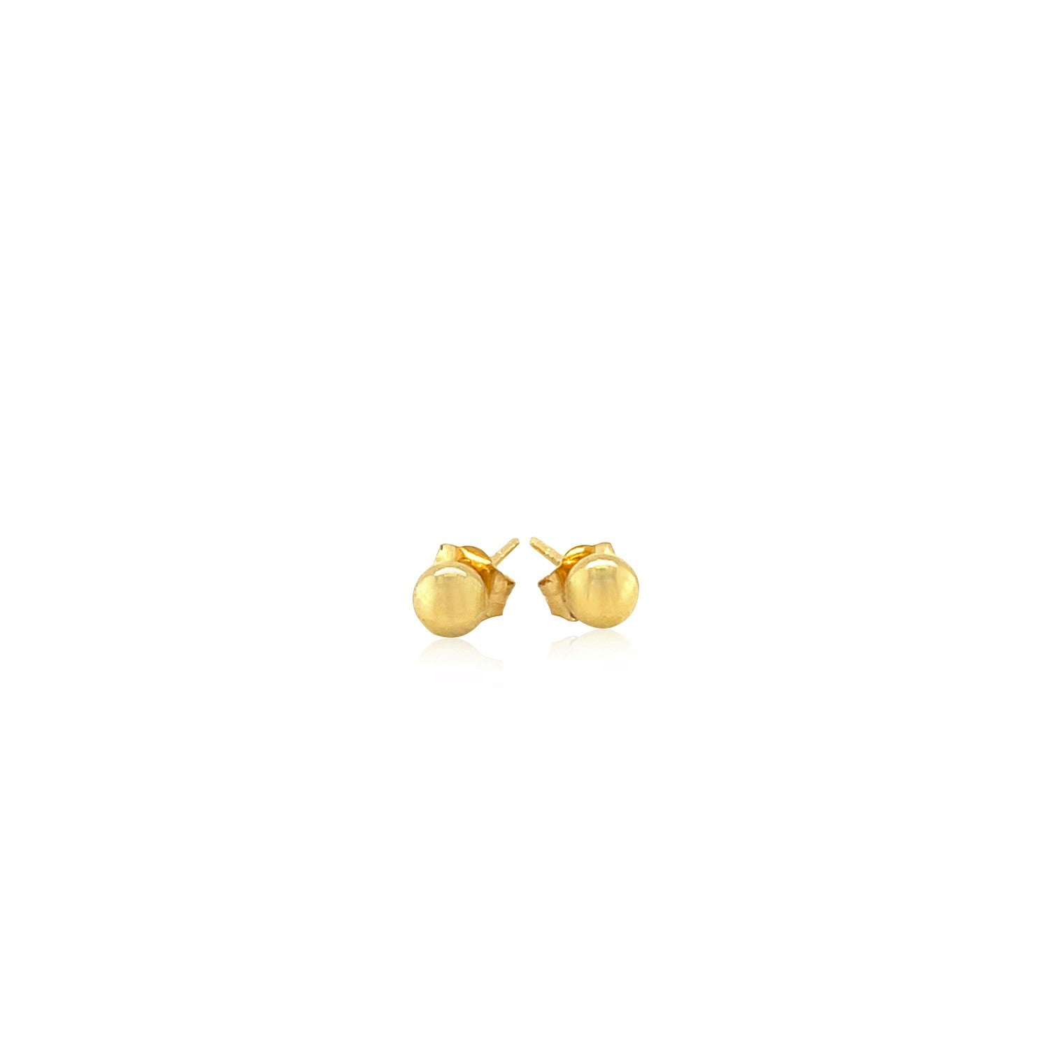 10K Yellow Gold Ball Style Stud Earrings (4.0 Mm)