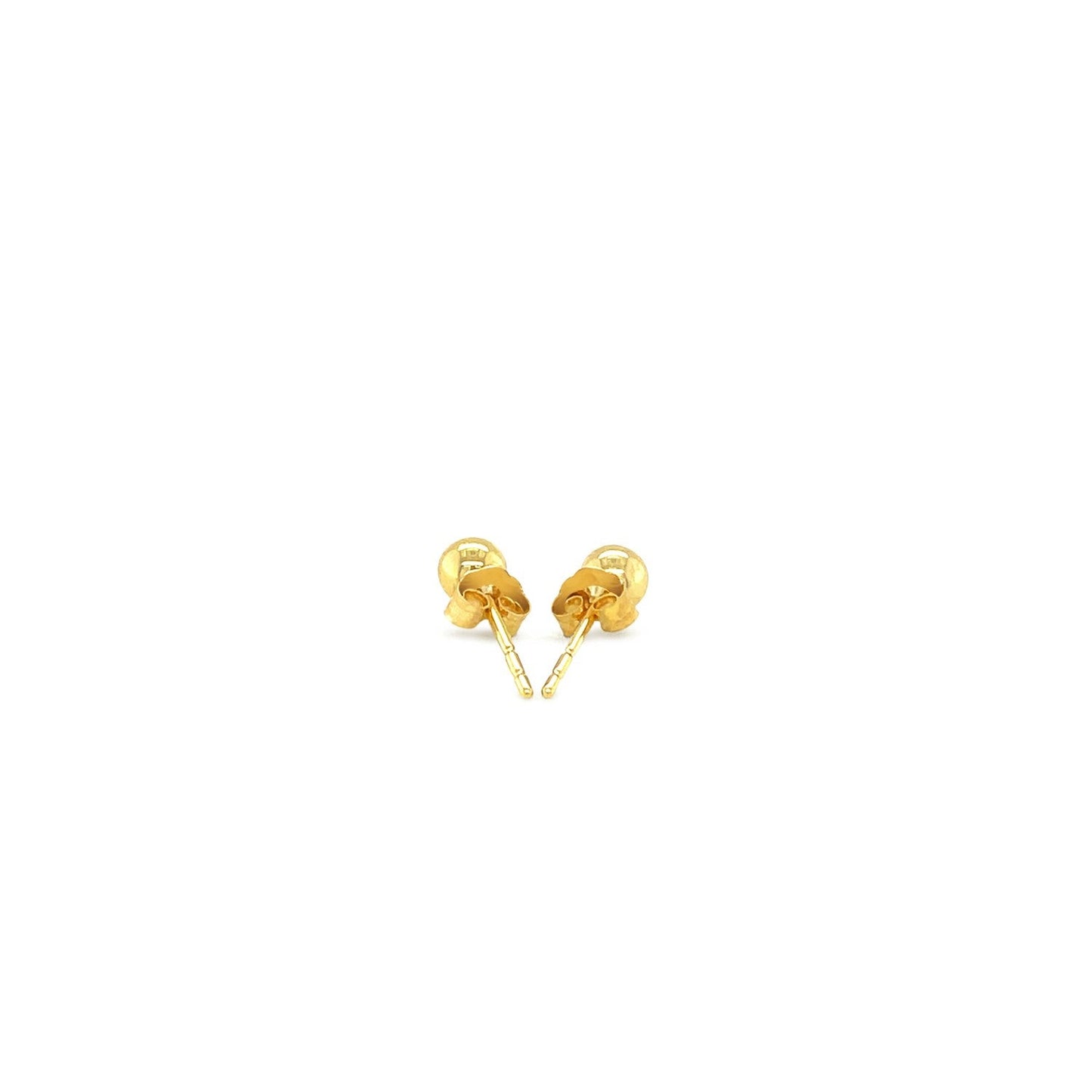 10K Yellow Gold Ball Style Stud Earrings (4.0 Mm)