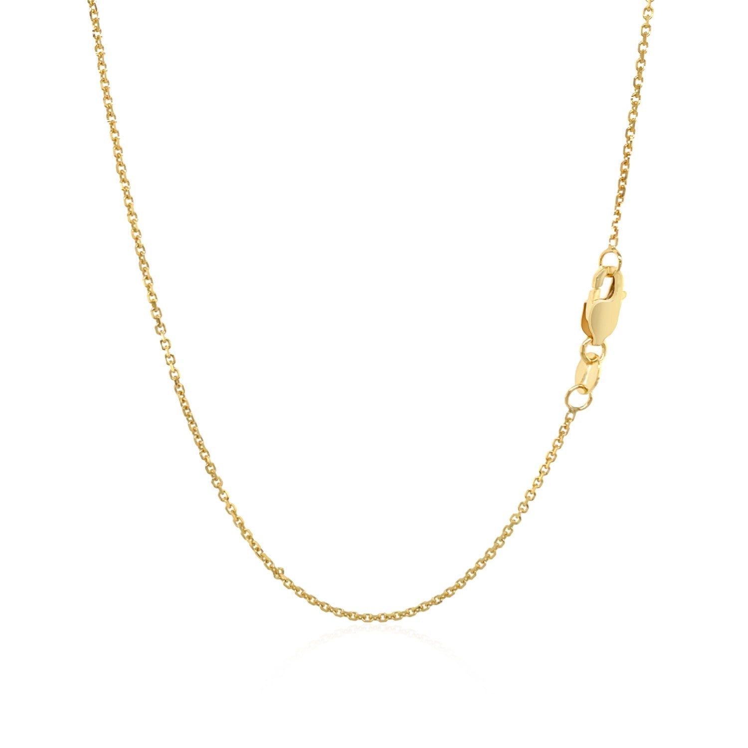 10K Yellow Gold Cable Chain 1.1Mm