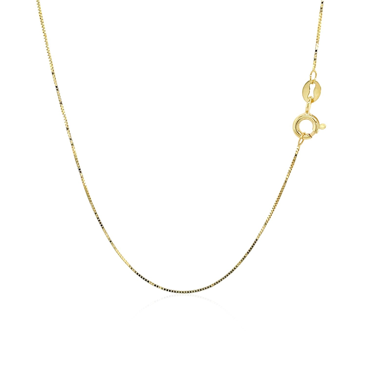 10K Yellow Gold Classic Box Chain 0.45Mm