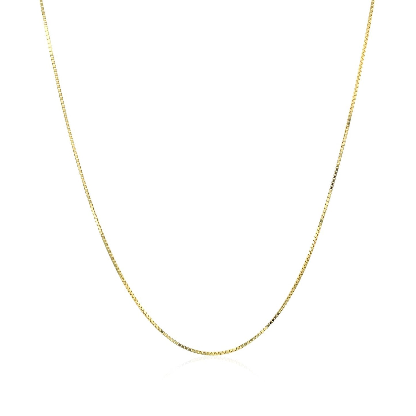 10K Yellow Gold Classic Box Chain 0.6Mm