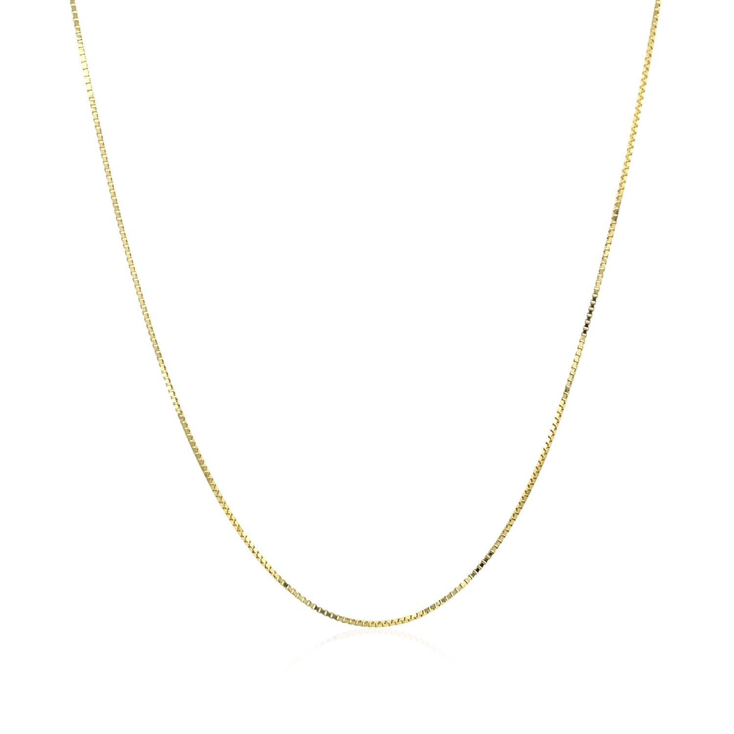 10K Yellow Gold Classic Box Chain 0.6Mm