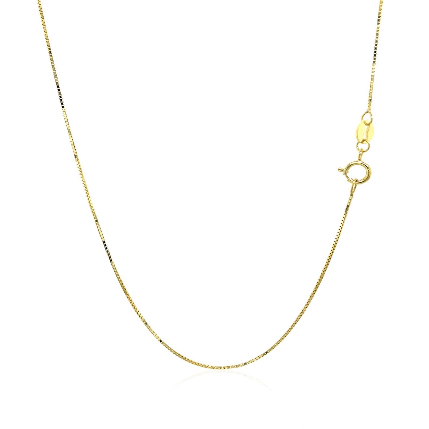 10K Yellow Gold Classic Box Chain 0.6Mm