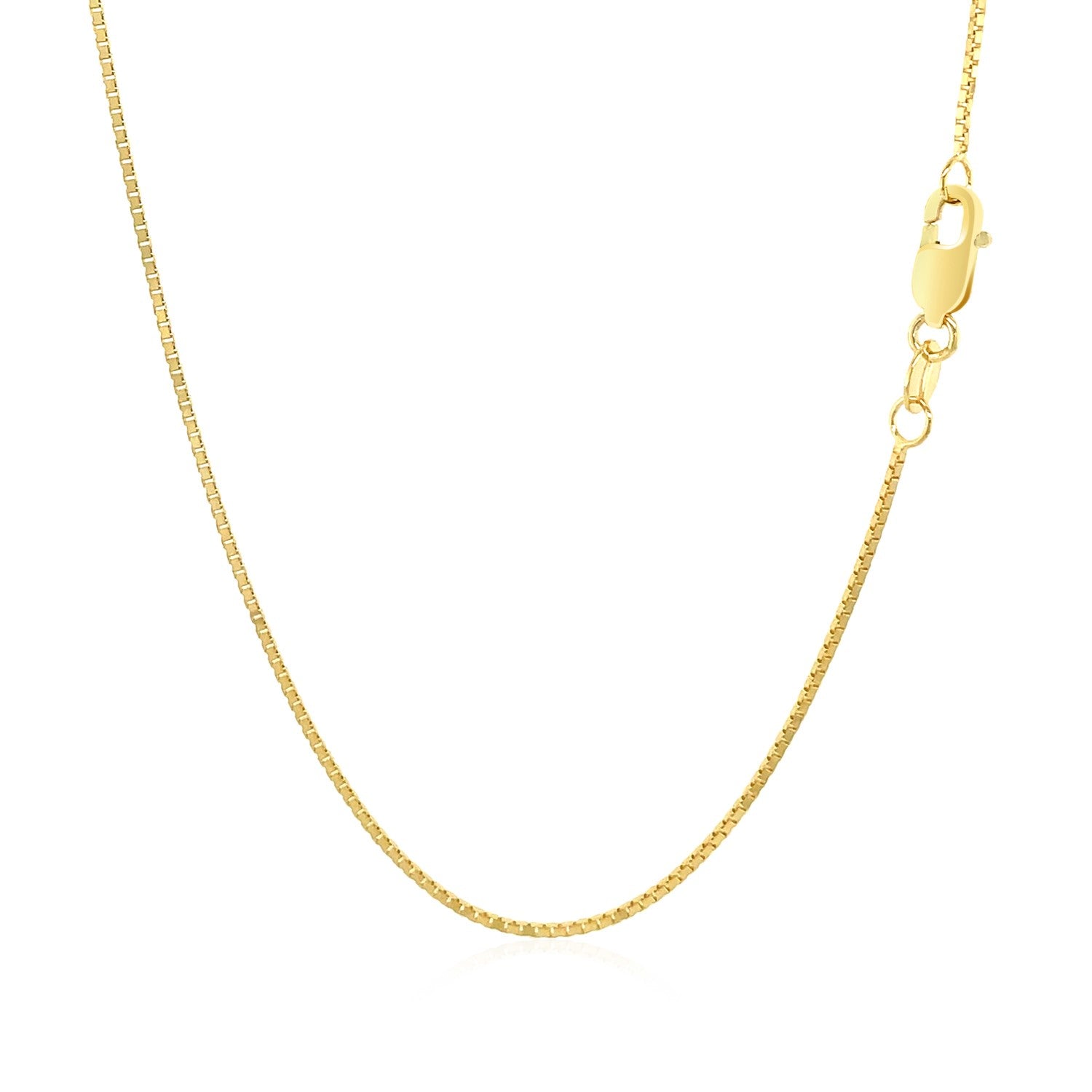 10K Yellow Gold Classic Box Chain 0.8Mm