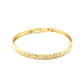 10K Yellow Gold Dome Childrens Diamond Cut Florentine Bangle