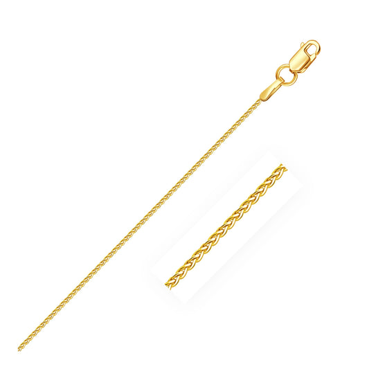 10K Yellow Gold Wheat Chain 1.0Mm