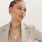 TWO-TONED DOUBLE CURB CHAIN NECKLACE