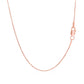14K Pink Gold Round Cable Link Chain 1.1Mm