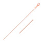 14K Pink Gold Round Cable Link Chain 1.1Mm