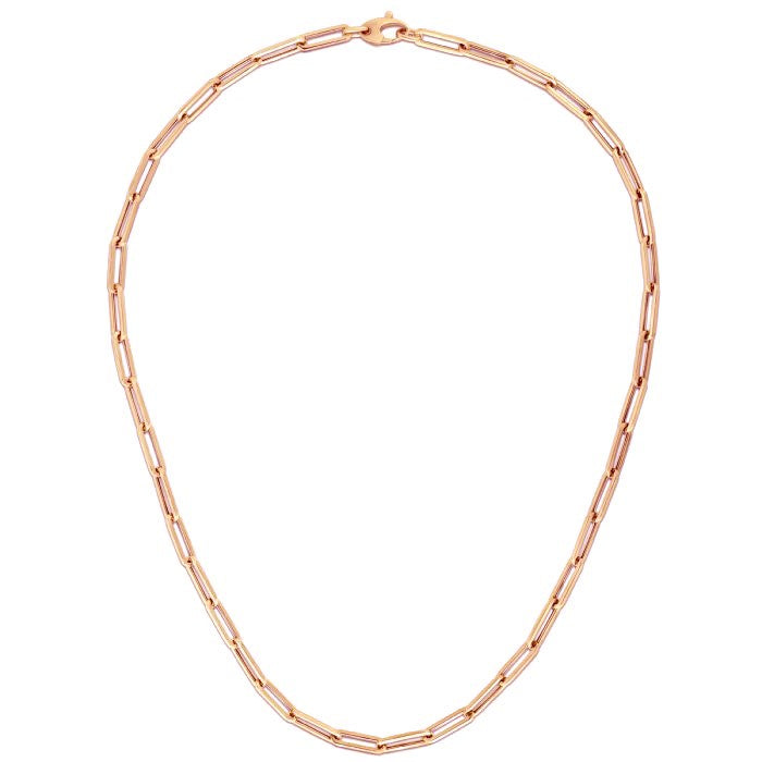 14K Rose Gold Bold Paperclip Chain (4.2 Mm)