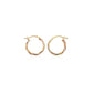 14K Tri Color Gold Three Toned Braided Hoop Earrings