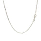 14K White Gold Adjustable Cable Chain 1.5Mm