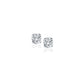 14K White Gold Diamond Four Prong Stud Earrings (1/4 Cttw)
