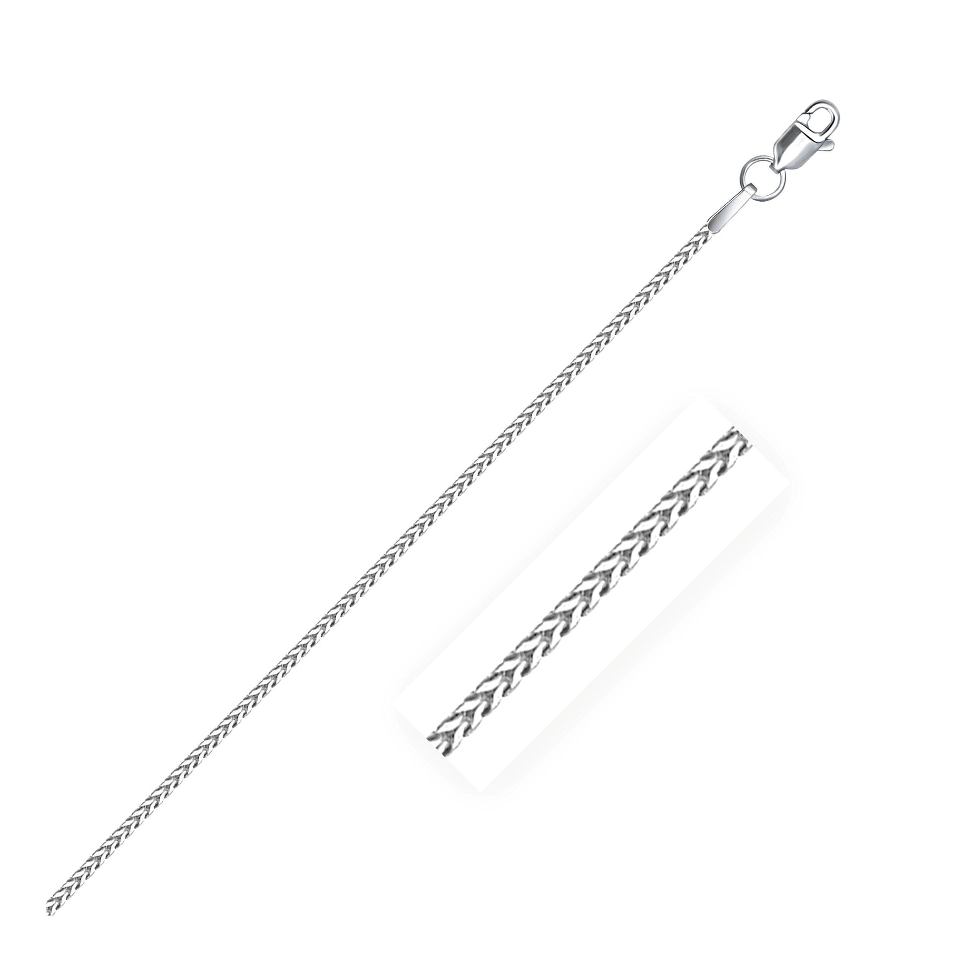 14K White Gold Franco Chain 1.2Mm