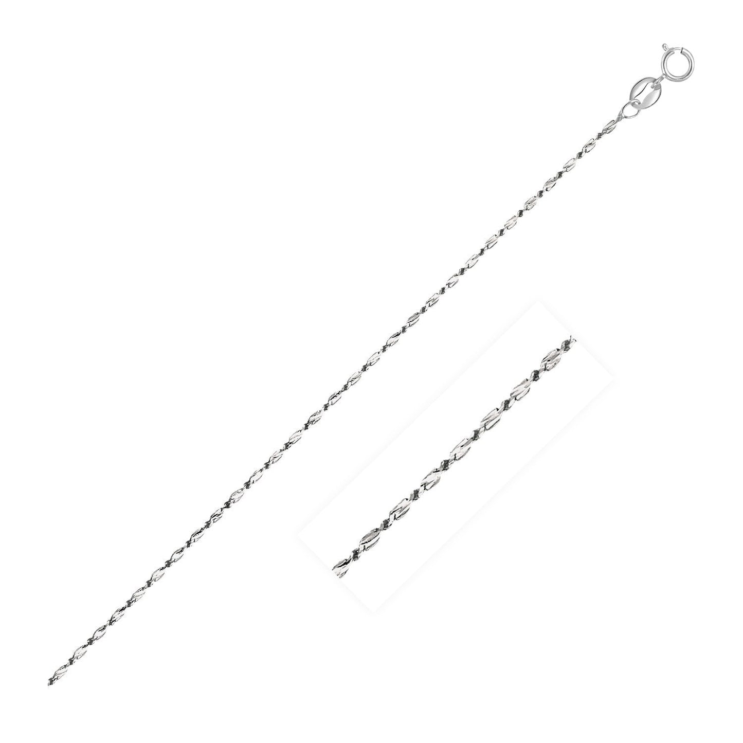 14K White Gold Lumina Pendant Chain 0.8Mm