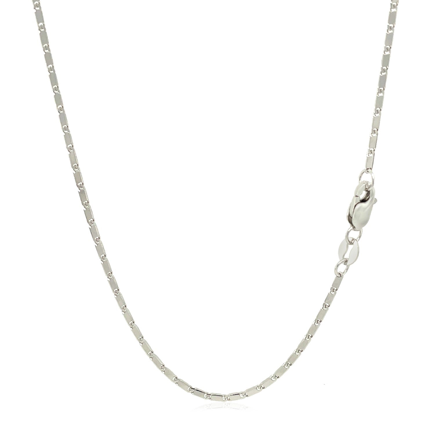 14K White Gold Lumina Pendant Chain 1.0Mm