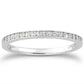 14K White Gold Micro-Pave Diamond Wedding Ring Band Set 3/4 Around