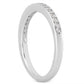 14K White Gold Micro-Pave Flat Sided Diamond Wedding Ring Band