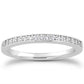 14K White Gold Micro-Pave Flat Sided Diamond Wedding Ring Band