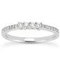 14K White Gold Wedding Band With Pave Set Diamonds And Prong Set Diamonds
