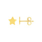 14K Yellow Gold Post Earrings With Stars
