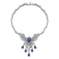 Collette Z Sterling Silver Blue Cubic Zirconia Dangle Necklace