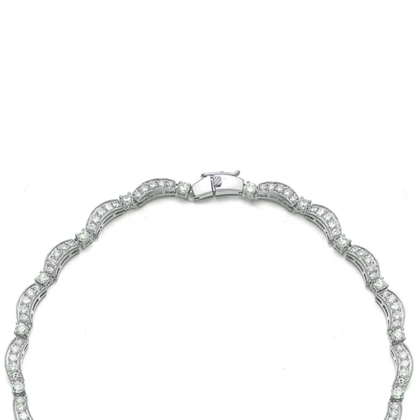 Collette Z Sterling Silver Blue Cubic Zirconia Dangle Necklace
