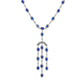 Collette Z Sterling Silver Blue Cubic Zirconia Dangle Necklace