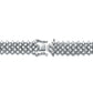 Collette Z Sterling Silver with Rhodium Plated Clear Round Cubic Zirconia 5 Row Tennis Bracelet