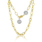 Collette Z Gold Overlay Ball and Chain Necklace
